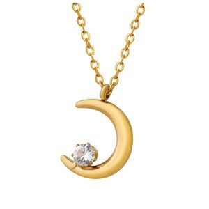 18k plated Crescent Moon Necklace